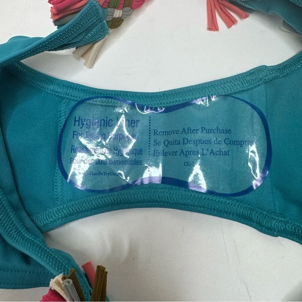 NWT ERES “Mambo Lambada” Braid-Trimmed Bikini Bottoms Turquoise 38/6
